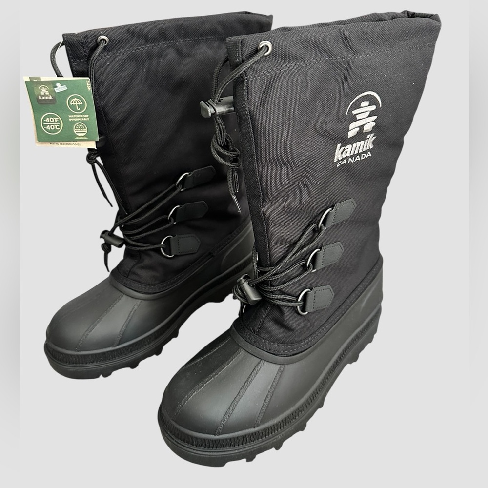 Kamik Womens Black Canuck Classic Winter Boot Size US 8 - New